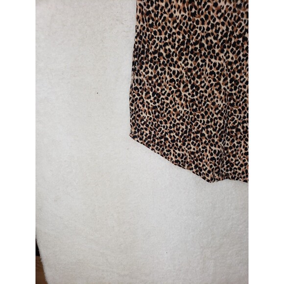 Old Navy Women Top Large Brown Cheetah Print Rayon Blend Sleeveless Tank Shirt - Picture 4 of 16